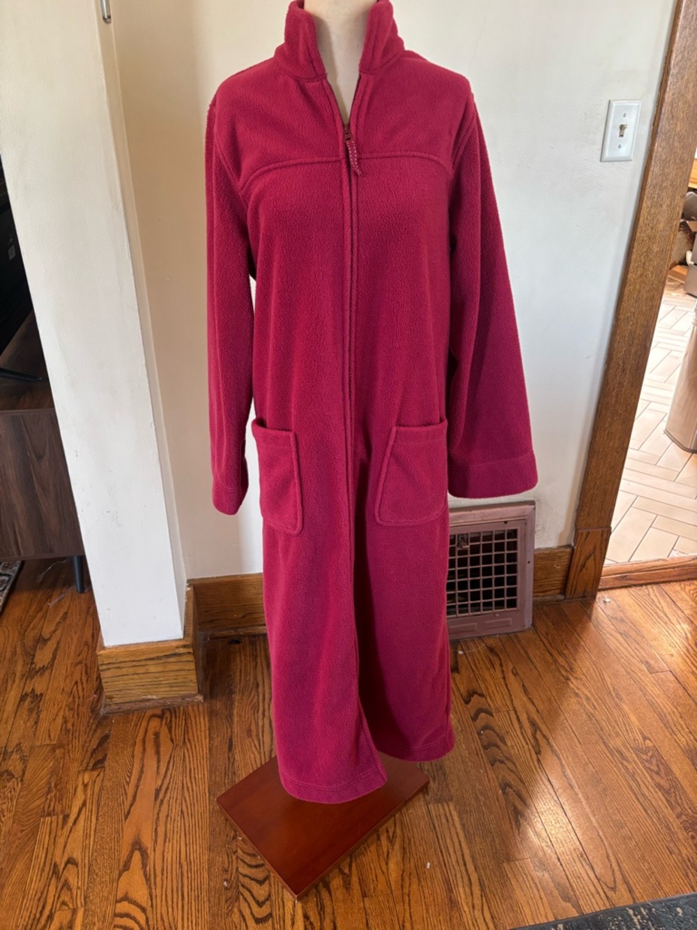 L.L. Bean Zip Up Fleece Robe Sz Small Petite